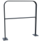Lean-on hoop made of flat steel | 50 x 12 mm | in bent design | with cross bar | total width: 750 mm | hot-dip galvanized and coated DB 703